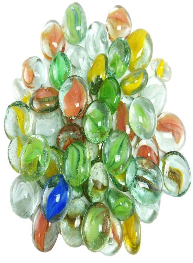 دي أس أحجار/حصى/أحجار/خرز زجاجي دائري متعدد الألوان لتزيين أحواض السمك، والطاولات، والمزهريات، والنوافير، حوالي 50 قطعة - Image 1